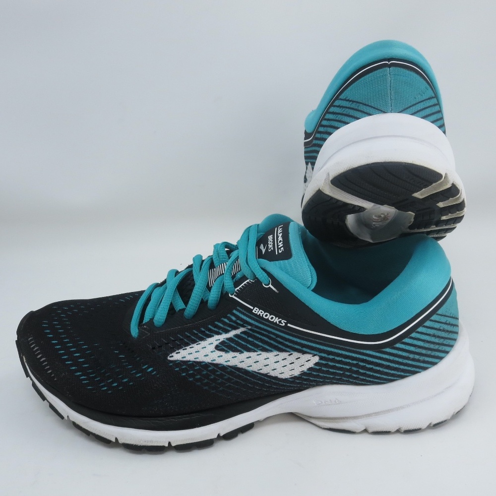 Brooks LAUNCH 5 Womens Size 9B Running Shoes Black Blue 1202661B003